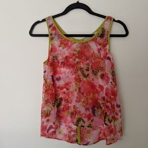Sheer flowey open back floral top